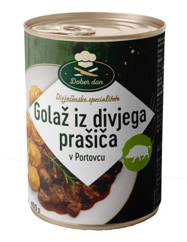Golaž z mesom divjega prašiča, 400 gr