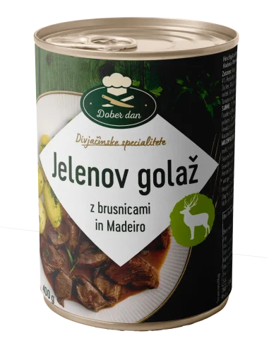 Hirschgulasch mit Preiselbeeren, 400 gr