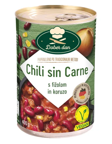 Chili sin Carne mit Sojaschnetzel, 400 gr