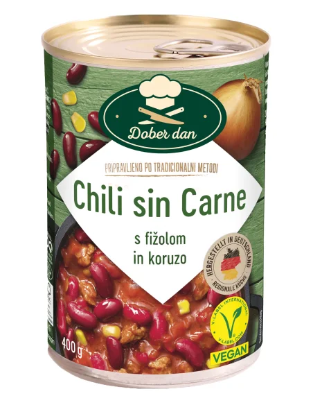 Chili sin Carne mit Sojaschnetzel, 400 gr