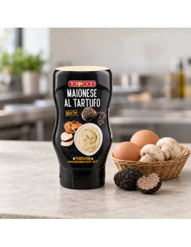 TopFood majoneza s tartufi na kuhinjskem pultu