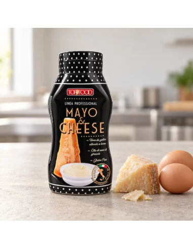 TopFood majoneza s parmezanom na kuhinjskem pultu