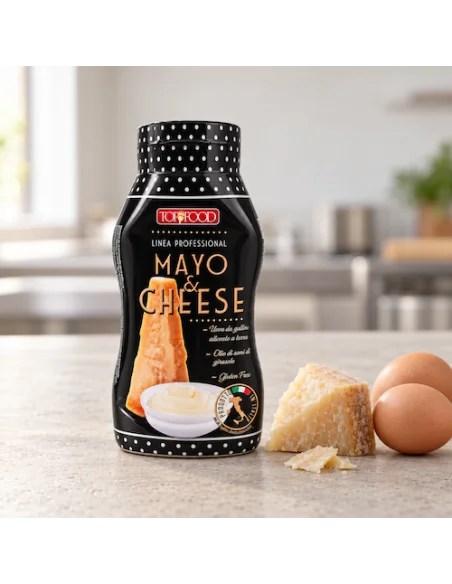 TopFood majoneza s parmezanom na kuhinjskem pultu
