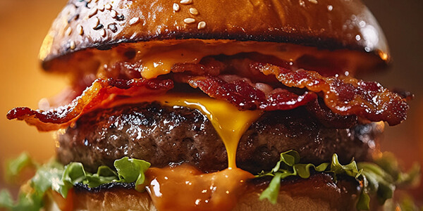 Burger s slanino in El Guapo burger omako – okus, ki navduši!